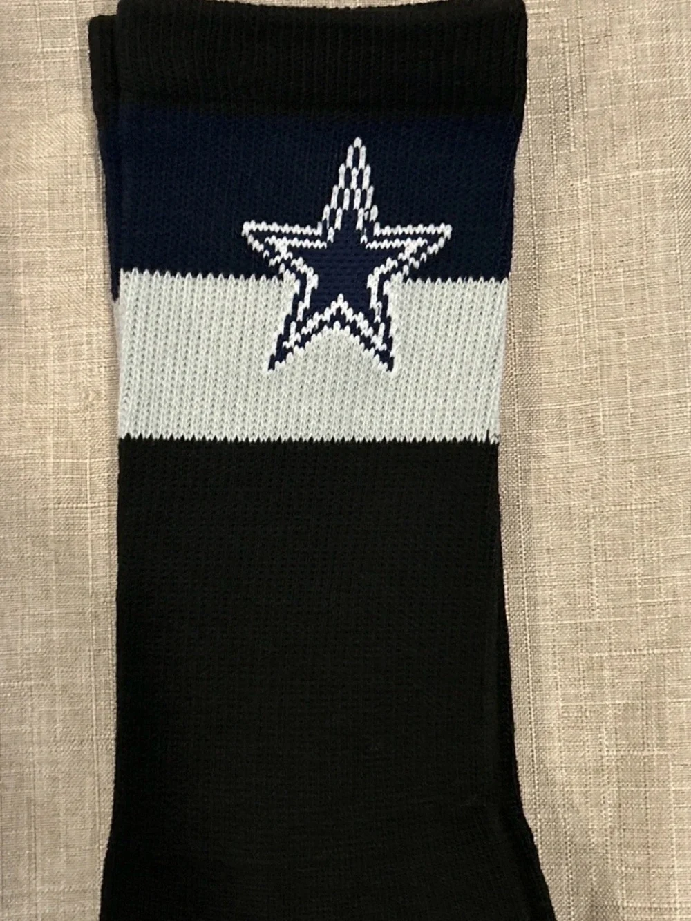 3 Pack Dallas Cowboys Socks Large NEW By For Bare Feet
